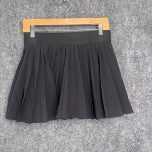 TnAction Aritzia Women M Black Pleated Tennis Skort with Pocket Mini Pickle Ball